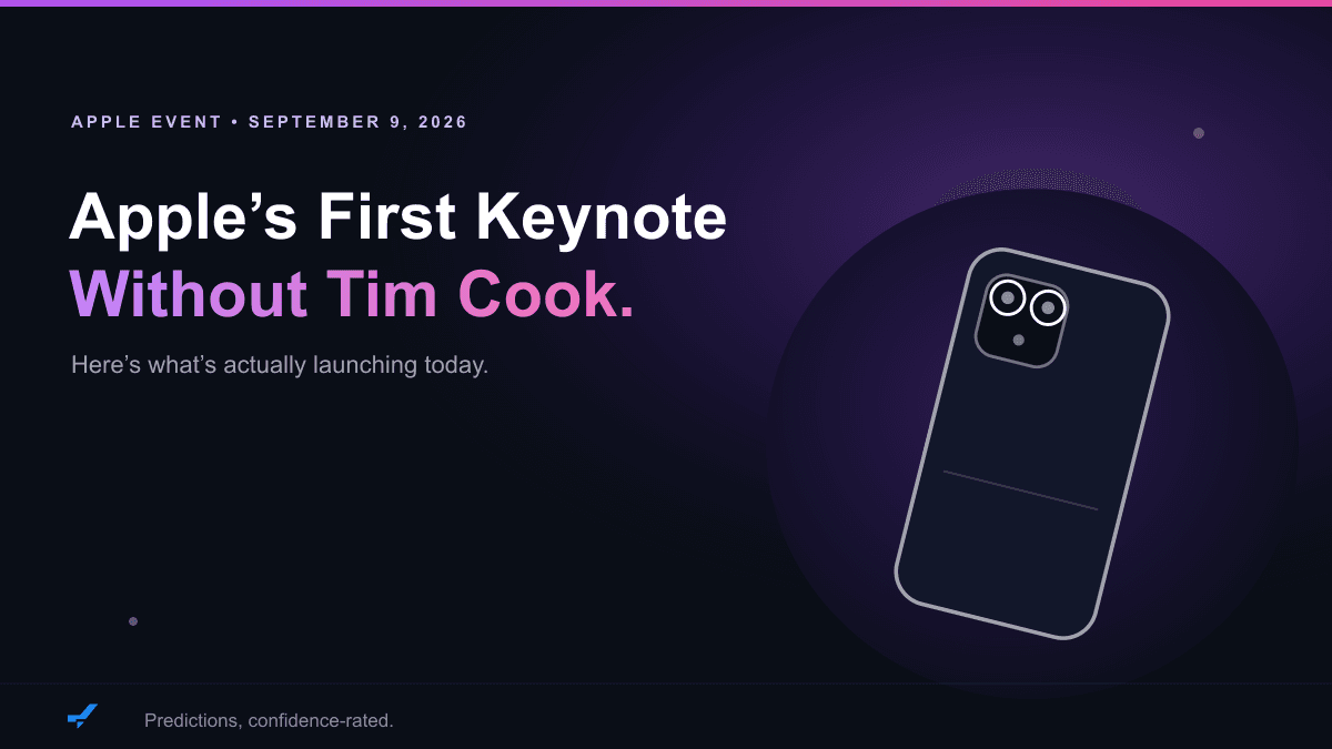 Apple's First Keynote Without Tim Cook: Here's What Drops Today